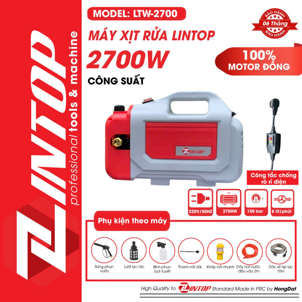 Máy Xịt Rửa Áp Lực LINTOP LTW2700