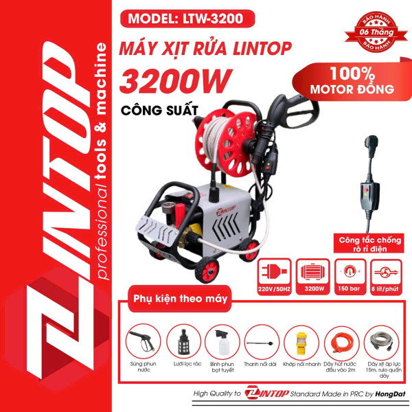 Máy Xịt Rửa Áp Lực LINTOP LTW-3200