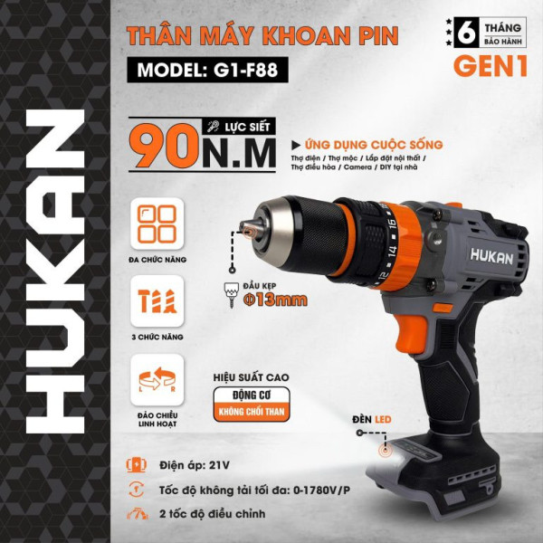 Thân máy chuyên vít HUKAN G1-VT555 – 21V