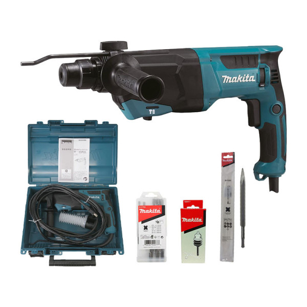 Máy khoan búa 3 chức năng 800W Makita HR2670X5 chính hãng (Kèm phụ kiện)