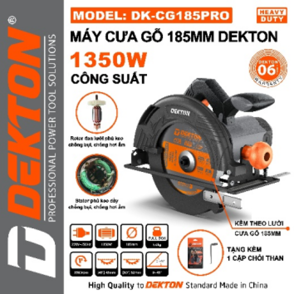 MÁY CƯA GỖ -DEKTON -DK-CG185PRO