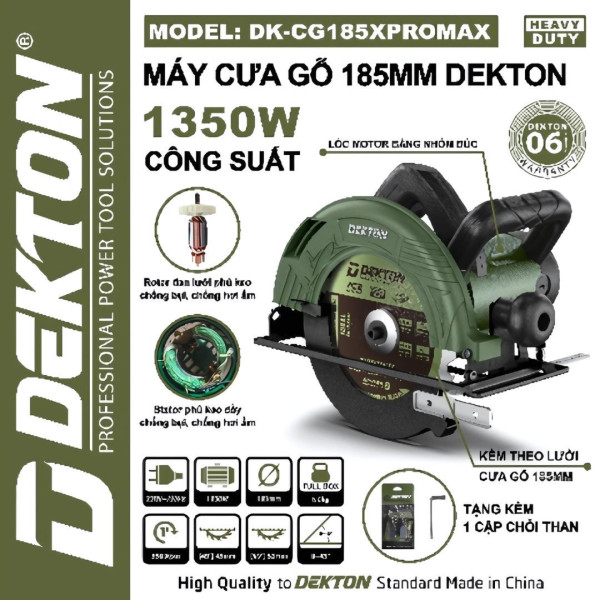 MÁY CƯA GỖ DEKTON- DK-CG185XPROMAX