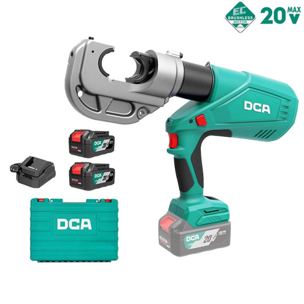 Máy ép cos thủy lực dùng pin 20V DCA ADYH400EM (2 pin 4.0Ah & 1 sạc) chính hãng
