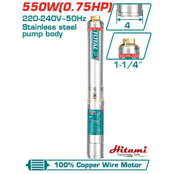 Máy Bơm Giếng Sâu 550W Total TWP55501