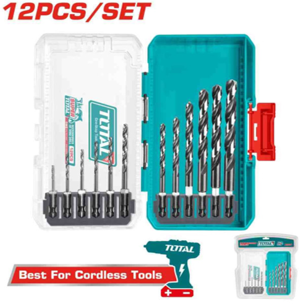 Bộ 12 Mũi Khoan Sắt HSS - Total - TACSDL11206