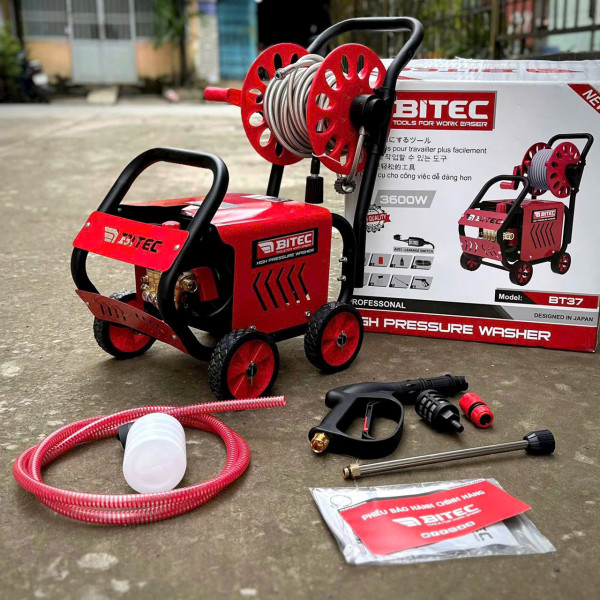 Máy xịt rửa, có chỉnh áp 3600W BITEC BT37