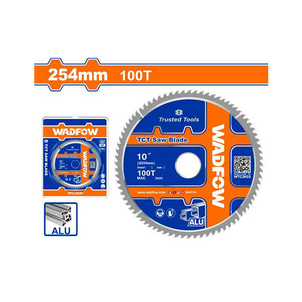 Lưỡi cưa nhôm TCT 254mmx100T WADFOW WTC2K03