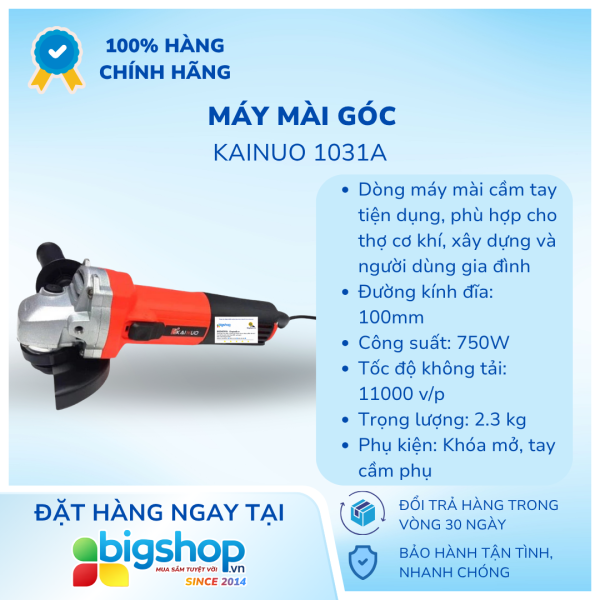 Máy mài góc 750W KAINUO 1031A (công tắc hông)