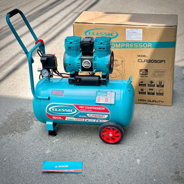 Máy Nén Khí Không Dầu 3HP x2 50L Classic CLA3050F2