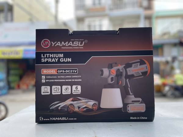 Máy Phun Sơn Pin Yamasu GPS-DC21V | Dung Tích 800ml