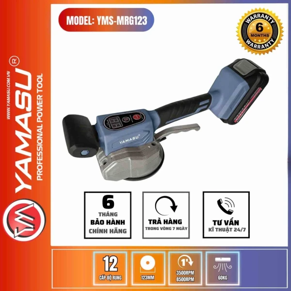 Máy Hít – Rung Gạch YMS-MRG123 Pin 21V Cao Cấp  12 Cấp Độ Rung