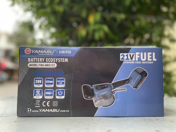 Máy Hít – Rung Gạch YMS-MRG123 Pin 21V Cao Cấp  12 Cấp Độ Rung