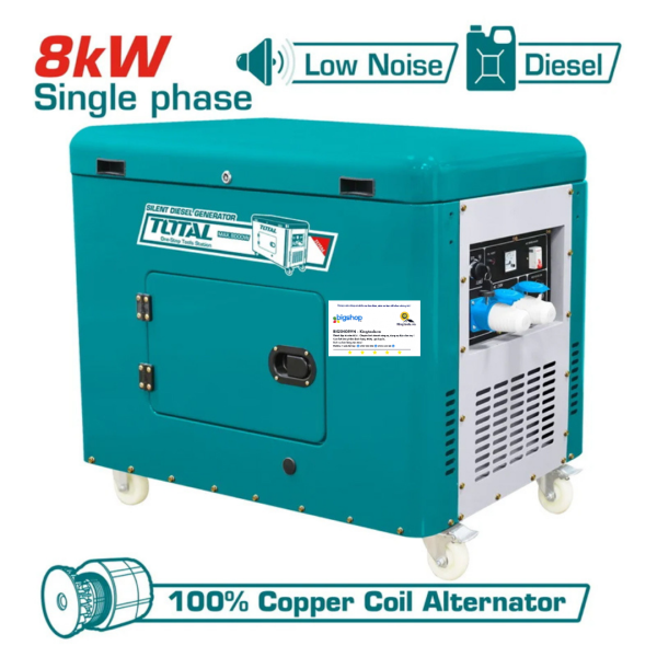 Tổ máy phát điện dùng dầu diesel 8.0kW TOTAL TP280001