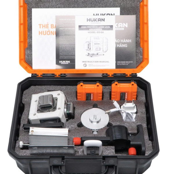 Máy cân bằng laser HUKAN GEN 2 G2-G8 – 12 tia xanh, ±2mm/10m,