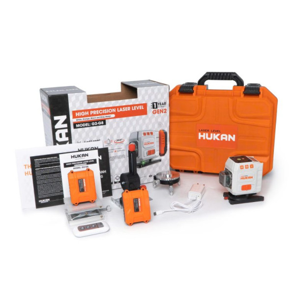 Máy cân bằng laser HUKAN GEN 2 G2-G8 – 12 tia xanh, ±2mm/10m,