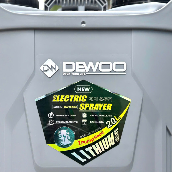 Bình xịt điện DEWOO DW20A8LI – 20 lít, đảo thuốc siêu mạnh