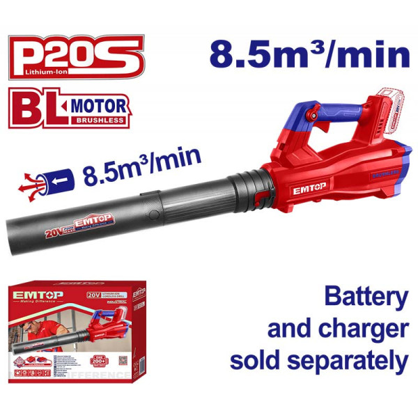 Máy thổi bụi pin EMTOP ELAB20428 – 20V, động cơ không chổi than