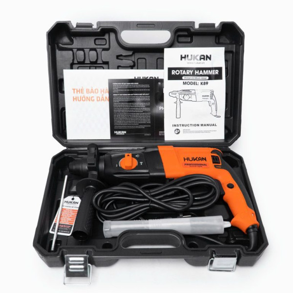Máy khoan bê tông 3 chức năng HUKAN K89 – 950W, lực đập 3.2J