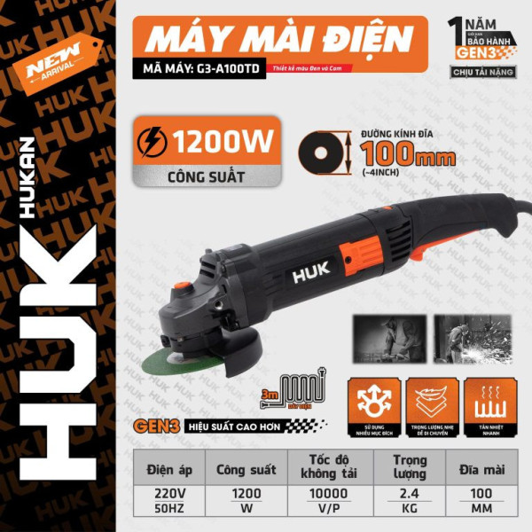Máy mài điện lưỡi cắt 100MM G3-A100TD – 1200W