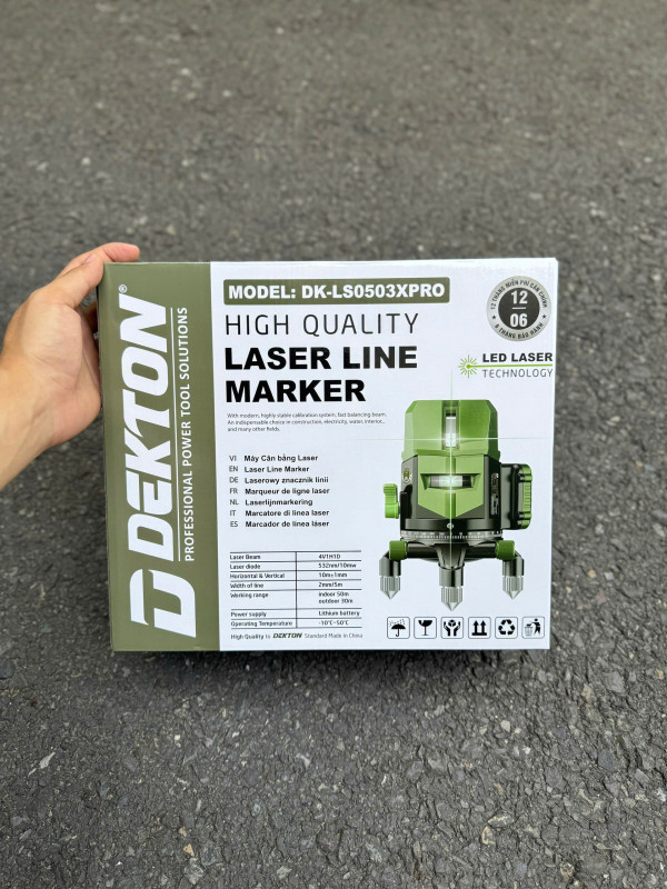 Máy Cân Bằng Laser 5 Tia Xanh Dekton DK-LS0503XPRO