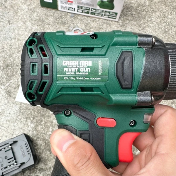 Máy rút đinh rive Greek Man GR-RIV315 không chổi than 21V – Lực rút 10.000N
