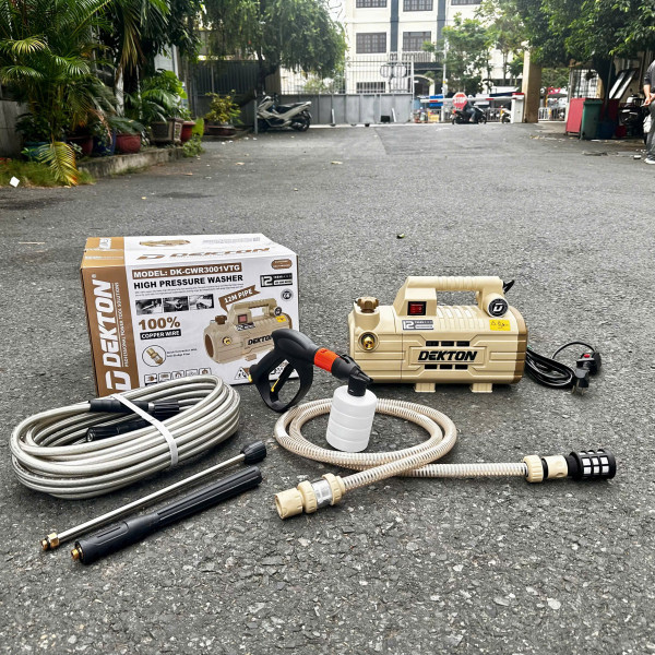 Máy Xịt Rửa Xe Mini DK-CWR3001VTG Màu Be