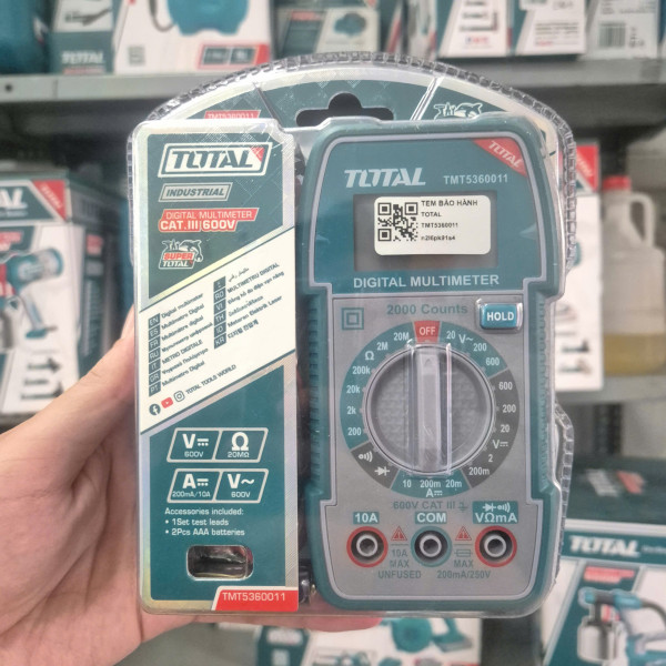 Đồng hồ vạn năng kỹ thuật số 600V Total TMT5360011