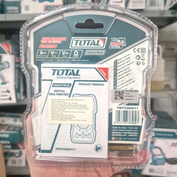 Đồng hồ vạn năng kỹ thuật số 600V Total TMT5360011