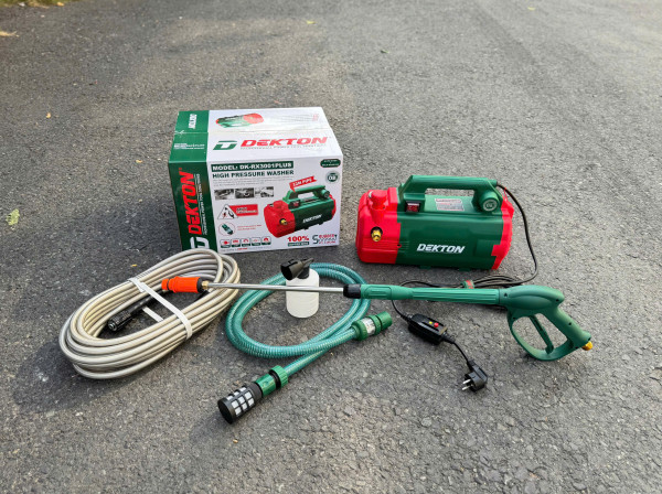 Máy Xịt Rửa Xe Mini DEKTON DK-RX3001PLUS – 1350W, Chỉnh Áp 110 Bar