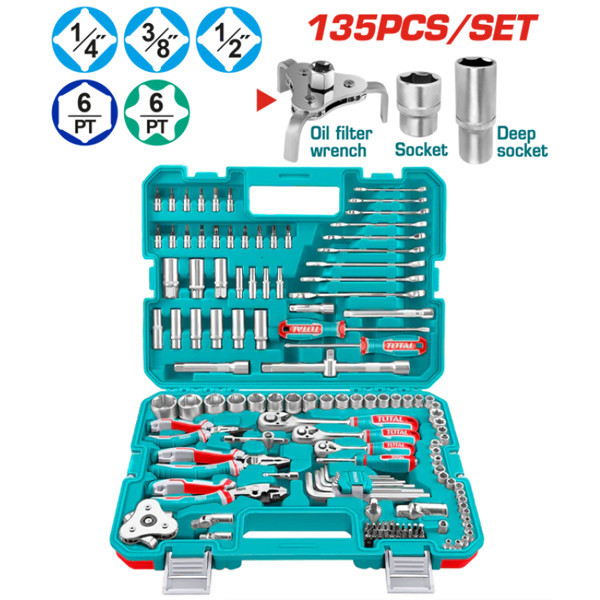 Bộ dụng cụ cơ khí đa năng 135 món Total THKTHP21356