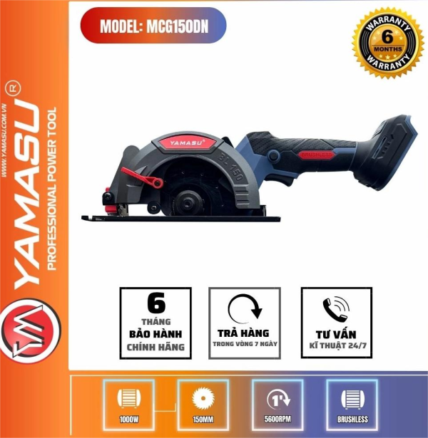 Máy cắt gỗ cầm tay  YAMASU YMS-MCG150DN PIN 21V