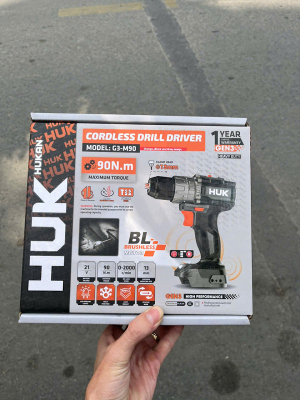 Máy Khoan Pin 3 Chức Năng 13mm HUKAN G3-M90 (Gen 3) – 21V