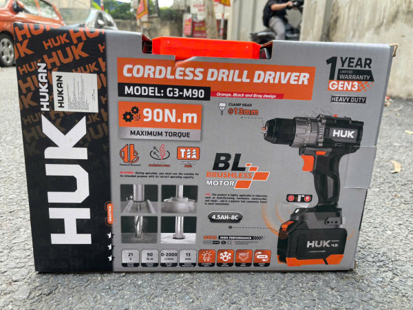 Máy Khoan Pin 3 Chức Năng 13mm HUKAN G3-M90 (Gen 3) – 21V