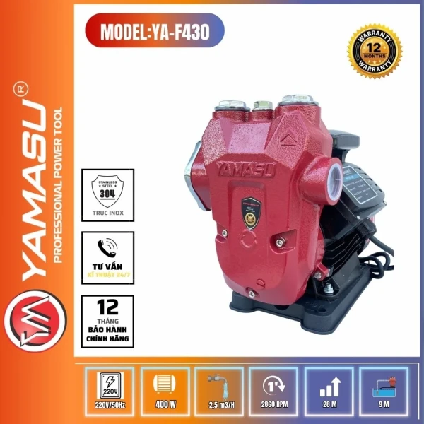 Máy bơm nước chân không YAMASU YA-F430 (Đẩy cao)