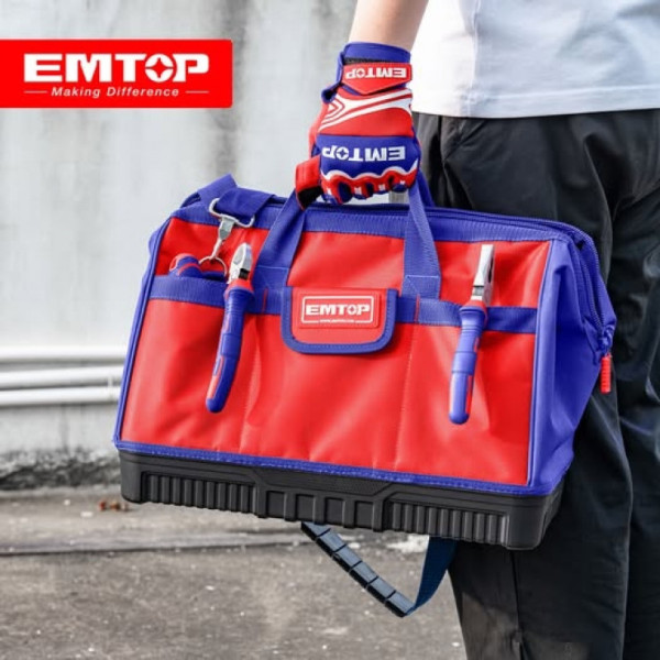 Túi đựng đồ nghề EMTOP 16 inch có đế nhựa – Vải Polyester 1680D siêu bền