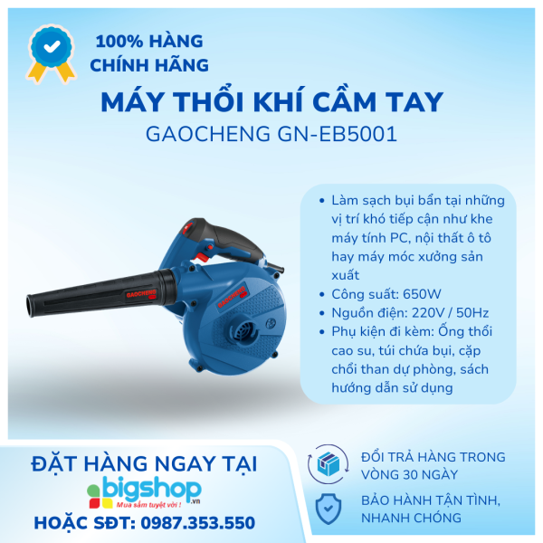 Máy thổi khí cầm tay GAOCHENG PRO GN-EB5001 – 650W