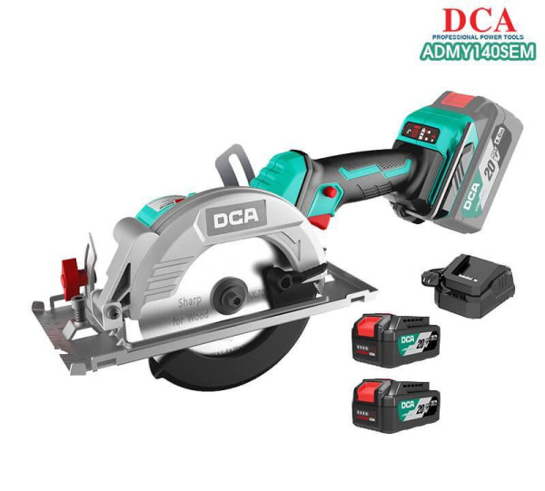 Máy cưa đĩa pin DCA ADMY140SEM 20V (Kèm 2 pin 4.0Ah, 1 sạc)