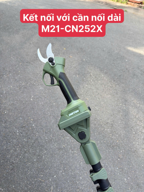 Kéo cắt cành pin 21V Dekton – Mở lưỡi 28mm, Brushless, cắt khỏe