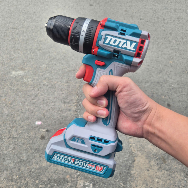 Máy Khoan Búa 76N  Dùng Pin 20V Total TIDLI20768 (2 Pin 2.0Ah, 1 Sạc)