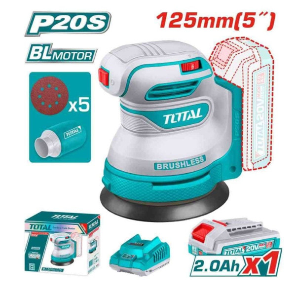 Máy Chà Nhám Tròn Không Chổi Than Dùng Pin 20V TROSLI20021