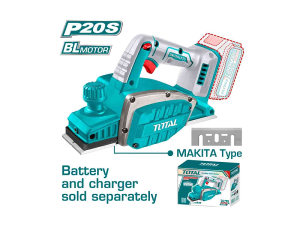 Máy Bào Không Chổi Than Dùng Pin 20V Total TRLI20401