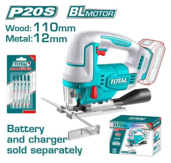 Máy cưa lọng không chổi than dùng pin 20V Total – TJSLI1008