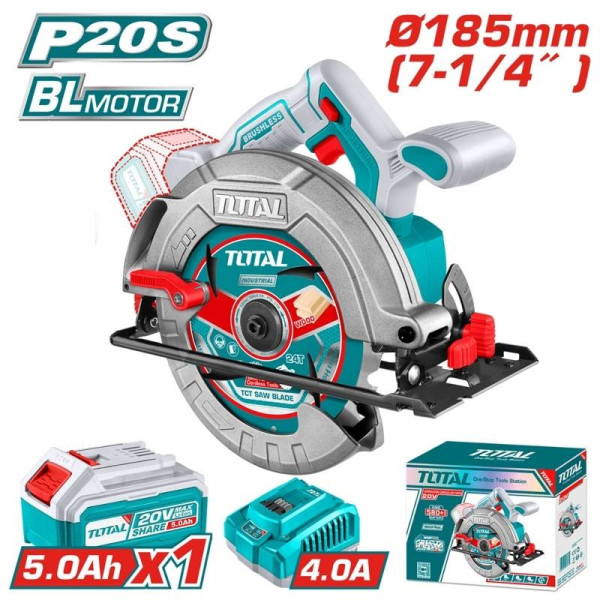 Máy cưa đĩa 185mm dùng pin 20V Total TSLI18513 