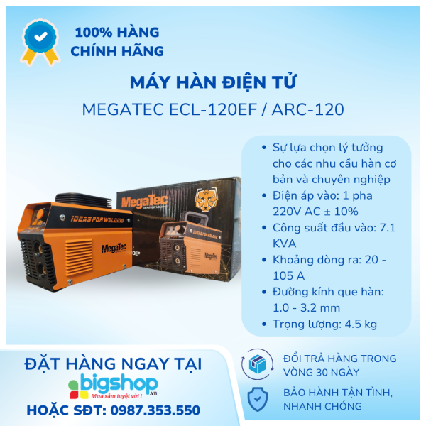  Máy hàn điện tử Megatec ECL-120EF ARC-120