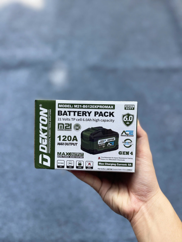 Pin Dekton Gen 4 M21-B6120XProMax 21V 6.0Ah – Dòng Xả Cao