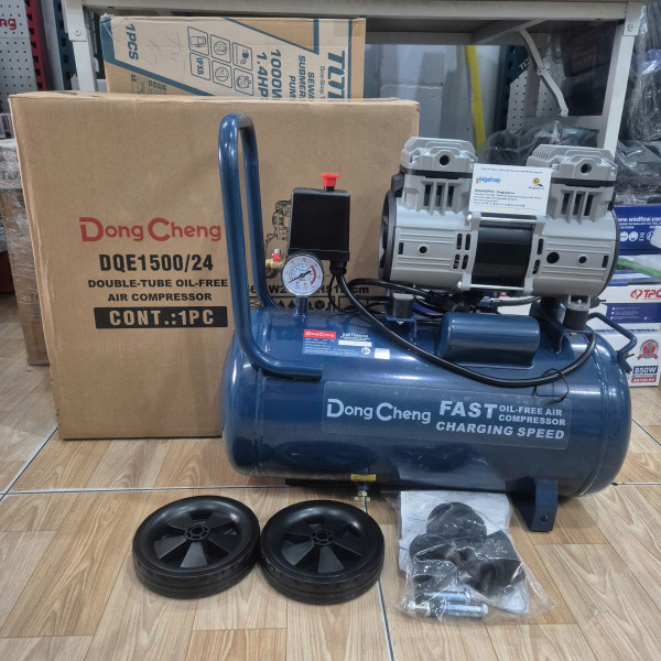 Máy nén khí không dầu 24L DONGCHENG DQE1500/24L - Công suất 1500W