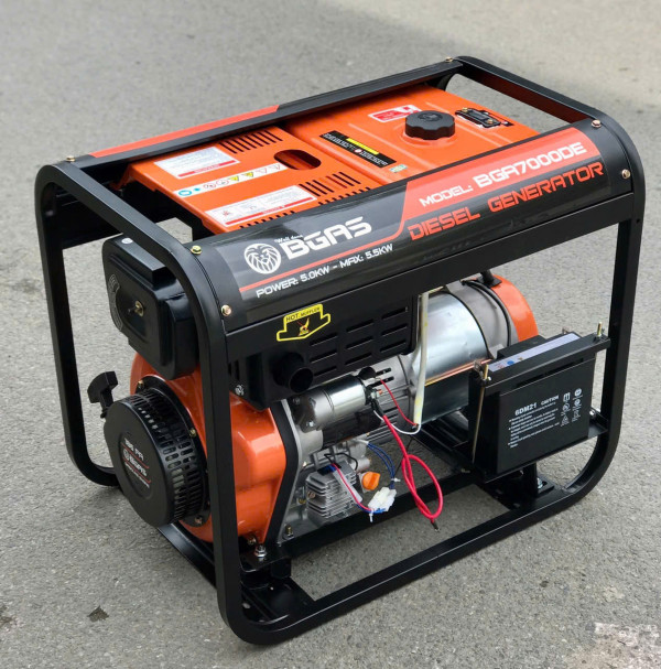 Máy phát điện diesel BGAS BGA7000DE 5.0KW – Mạnh mẽ, tiết kiệm, bền bỉ