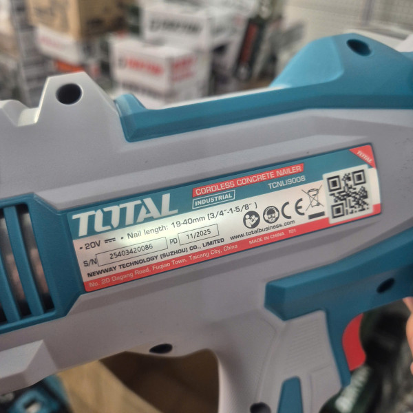 Máy Bắn Đinh Bê Tông Dùng Pin 20V TOTAL TCNLI9008 (2 Pin 4.0Ah và 1 Sạc)