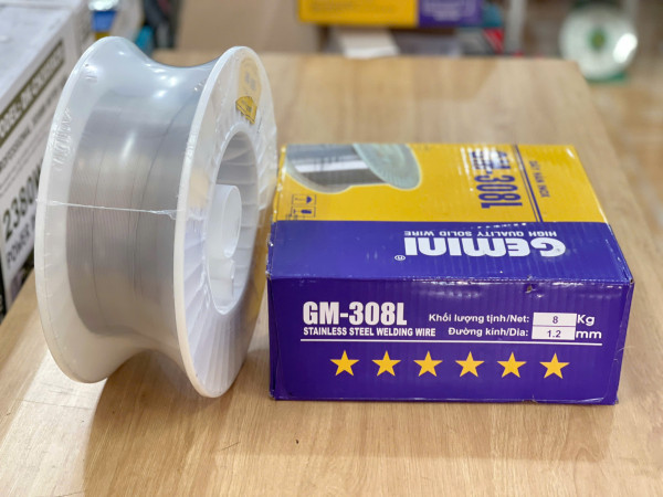 Cuộn dây hàn inox  308 GEMINI 5 -8Kg, đủ size (dùng khí)