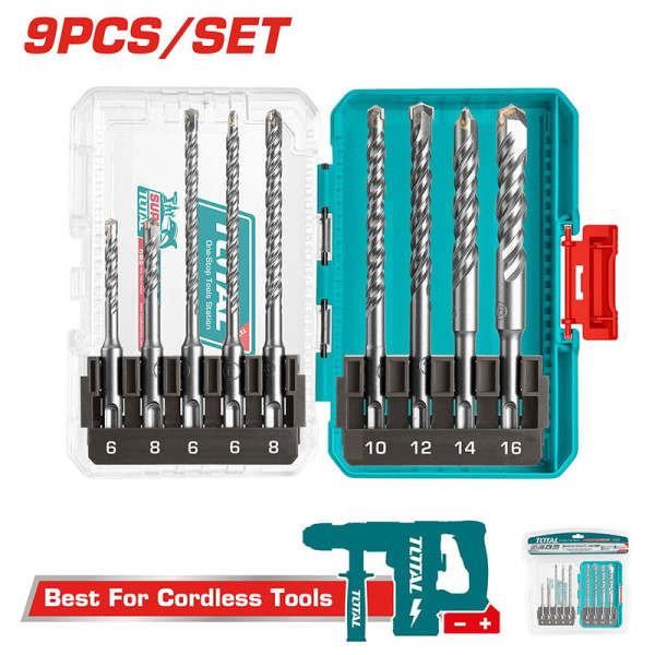Bộ 9 Mũi Khoan Bê Tông SDS Plus Total TACSDL30906